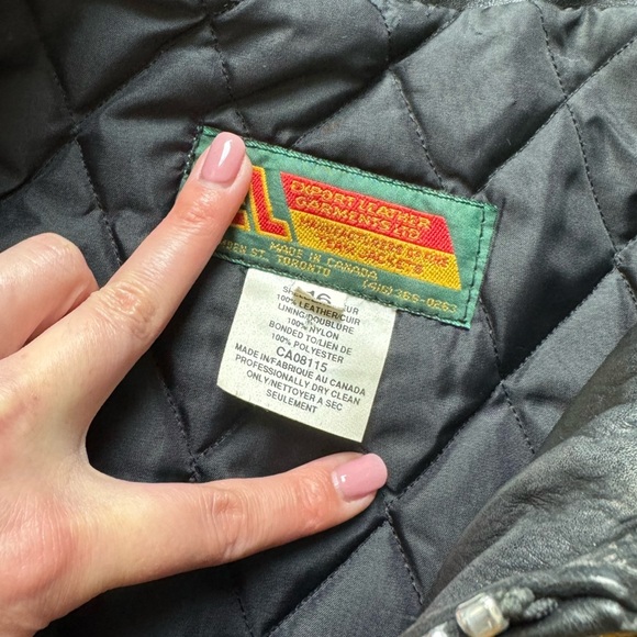 University of Waterloo 1999 Vintage Letterman Ladies Jacket - Black Leather - M - Picture 9 of 12